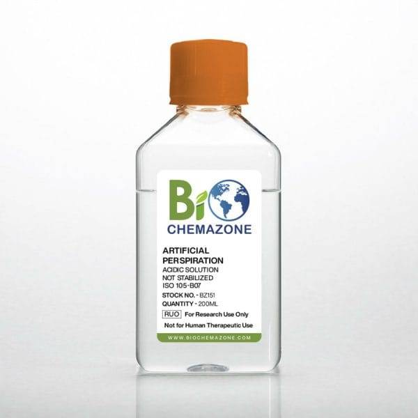 ARTIFICIAL ECCRINE PERSPIRATION, ISO 105 B07 Acidic solution – Not Stabilized  200ml (BZ151)