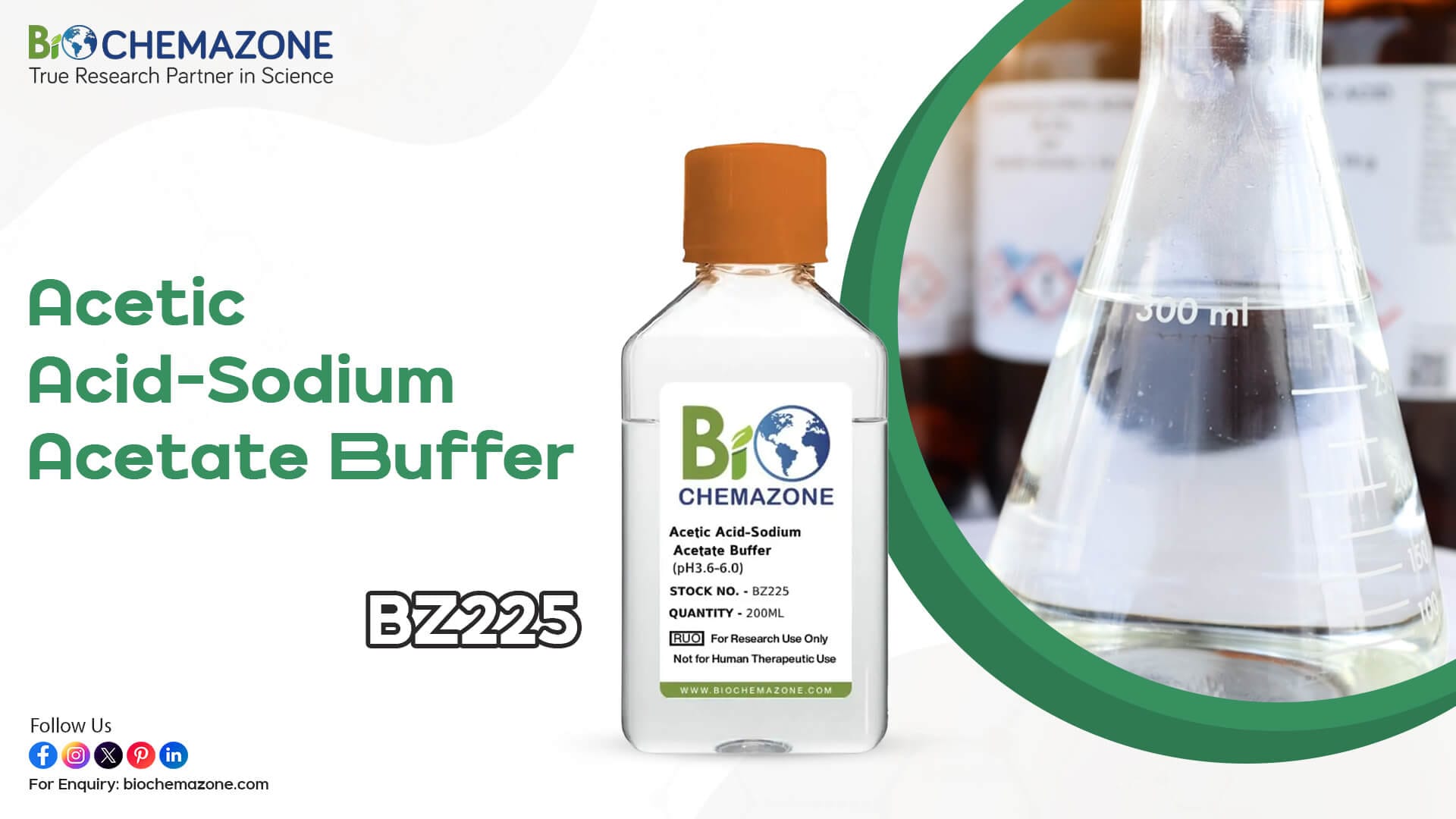 Acetic Acid-Sodium Acetate Buffer (BZ225) | Reliable pH Stability 1 Acetic Acid-Sodium Acetate Buffer